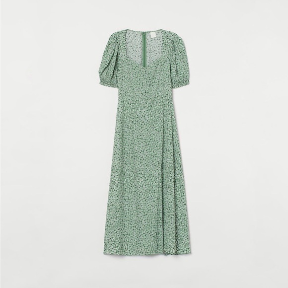 Sage floral midi dress. NWOT - Picture 1 of 4